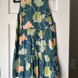 Sezane Floral Dress - Green, Blue, Pink